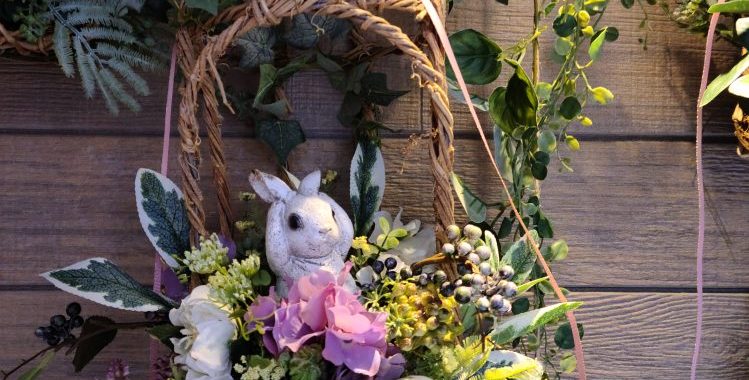 可愛動物病院の春のリース